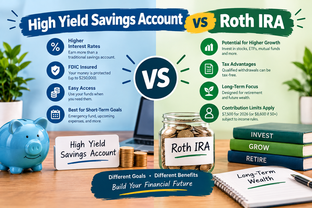 High Yield Savings Account vs Roth IRA