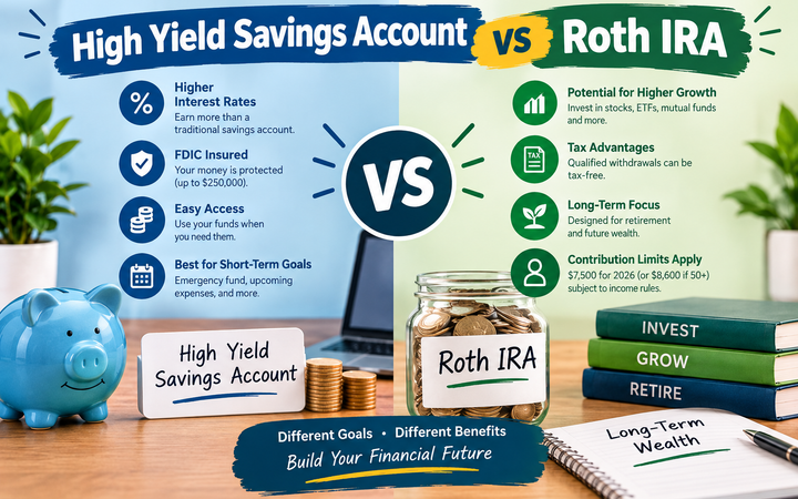 High Yield Savings Account vs Roth IRA